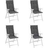  Jastuci za vrtne stolice 4 kom antracit 120x50x3 cm od tkanine | shoptok.hr