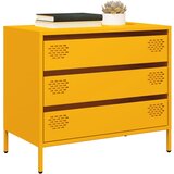 vidaXL Komoda gorčično rumena 68x39x58,5 cm hladno valjano jeklo Cene
