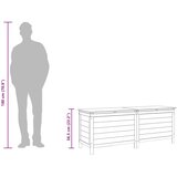  Vrtna kutija za pohranu bijela 150x50x56,5 cm masivna jelovina | Eponuda.com