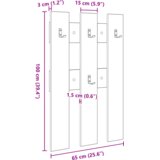 vidaXL Nadwyčajna obešalnik za plašče Siva sonoma 65 x 3 x 100 cm | Shoptok.si