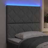  LED glava kreveta Svijetlo siva 100 cm tkanina | shoptok.hr