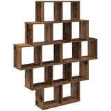 vidaXL Zidna polica Staro drvo 120 x 20 x 136 cm Konstruirano drvo - Staro drvo | shoptok.hr