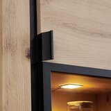 Mömax Vitrina Nyon, Barva Hrasta, Črna, Led | Shoptok.si