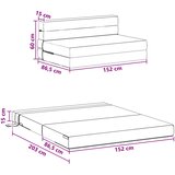  Preklopni madrac za sofu Tamnozelena 152 x 86,5 x 60 cm Tkanina | shoptok.hr