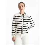 LC Waikiki Crew Neck Striped Long Sleeve Women's Knitwear Cardigan Cene