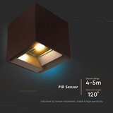  Solarna LED zidna lampa sa senzorom. LED/9W/3,7V 3000/4000/5000K IP65 braon | Eponuda.com