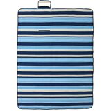  Deka za piknik sklopiva plava bijela pruga 200x150cm baršunasta | shoptok.hr
