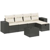 Maison Chic Seti vrtnega pohištva - Vrtna garnitura - Vrtni pohištvo set 6-delna z blazinami črna poli ratan, (21805298) | Shoptok.si