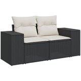  7-dijelni set vrtnih sofa od poliratana s jastucima crni | shoptok.hr