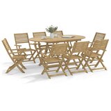 Maison Chic Zložljivi Vrtni Stoli - Stol za vrti 6 kosov 54,5x61,5x86,5 cm trdna akacija JS3000, (21875824) | Shoptok.si
