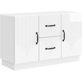 vidaXL Strani šal Bela visok sijaj 89 x 34,5 x 57 cm Inženirski les, (5000217928) | Shoptok.si
