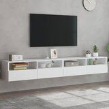 vidaXL Stenske TV omarice 2 kosa bela 100x30x30 cm inženirski les Cene
