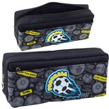 Pencil Case School Organizer with Football Two Pockets Black | shoptok.hr