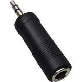Klinken avdio adapter [1x klinken vtič 3.5 mm - 1x klinken vtičnica 6.35 mm] črne barve (20411466)