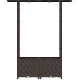  Povišeni krevet s mrežom i krovom Smeđa 124,5 x 40 x 138 cm PP | Eponuda.com