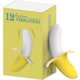 Lonelyi - punjivi, vodootporni, banana vibrator (žuto-bijeli) | shoptok.hr