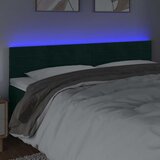  LED uzglavlje tamnozeleno 180x5x78/88 cm baršunasto | shoptok.hr