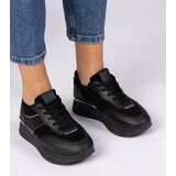 Gemre Julianna women's black platform sneakers with rhinestones | shoptok.hr