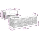 vidaXL 6-dijelni set vrtnih sofa s jastucima bež od poliratana | shoptok.hr