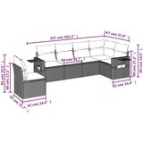 vidaXL 6-dijelni set vrtnih sofa s jastucima bež od poliratana | shoptok.hr