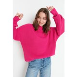 Trendyol Sweater - Pink - Oversize Cene