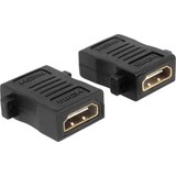 Delock HDMI adapter [1x HDMI-ženski utikač 1x HDMI-ženski utikač] crna navojni, pozlaćeni utični kontakti | Eponuda.ba