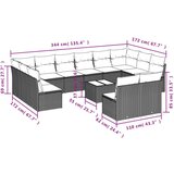  13-dijelni set vrtnih sofa s jastucima poliratan Bež | shoptok.hr