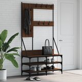 vidaXL Stalak za odjeću i cipele smeđa boja hrasta 100x40x184 cm Cijene