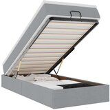  Otomanski okvir kreveta s madraca svijetlosivi 90x200cm tkanine | shoptok.hr