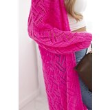 Kesi Super KID Mohair pink neon long cardigan sweater | shoptok.hr