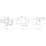 Blanco sudoper AXIS III 5 S-IF InFino INOX 18/10, pribor 18/10 + bijela staklena daska, s dalj. upr. | shoptok.hr