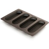 Lekue silikonski pekač za kruh rjav 4DEL.MINIBAGUETTE 17X5CM Cene