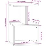  Noćni ormarići boja smeđeg hrasta 2 kom 35x35x55 cm drveni | Eponuda.com