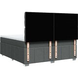 vidaXL Box spring postelja z vzmetnico temno siva 200x200 cm blago | Shoptok.si