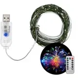 Novogodišnji ukras LED 300 lampica u boji (20m) sa daljinskim upravljacem USB napajanje JWD