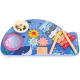 ECO TOYS Stol za glazbene instrumente sa ksilofonom, činelama, tamburinom, morska tema | shoptok.hr