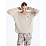 LC Waikiki LCW DREAM Women's V-Neck Floral Long Sleeve Pajamas Set | shoptok.hr