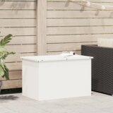 vidaXL Zunanja shranjevalna škatla Bela 80 x 50.5 x 50 cm Mnogi jeklo | Shoptok.si