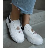 Gemre White platform sneakers decorated with a bear Mavien | Shoptok.si