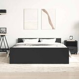  Okvir kreveta s uzglavljem i podnožjem crni 150 x 200 cm | shoptok.hr