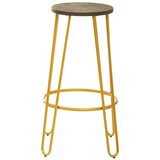 Premier Housewares Barsko stol iz masivnega bresta v zlati barvi/v naravni barvi (višina sedeža 75 cm) District – | Shoptok.si