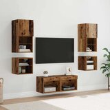 TV stenske enote 8 pcs Star les Konstruiran les, (5000112614) | Shoptok.si