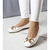 Gemre White square-toe ballet flats Shawna | shoptok.hr