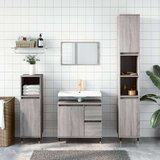 vidaXL Kopalniška omarica siva sonoma 65x33x60 cm inženirski les | Shoptok.si