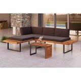 Ambia Garden LOUNGE GARNITURA akacija masivno jeklo | Shoptok.si