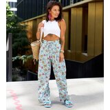UR/CEO Blue floral wide pants Vertemate | Shoptok.si