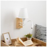  Brilagi - LED zidna lampa NUBILA WOOD 1xE27/25W/230V + LED/3W hrast/bela | Eponuda.com