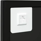 Zidna ogledala 2 kom crna 80x60 cm metalna