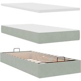  Okvir kreveta s madraca svijetlosivi 100x200 cm baršunasti | Eponuda.com