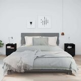  Nočna omarica 2 kosa črna 40x34x55 cm trdna borovina, (20734903) | Shoptok.si